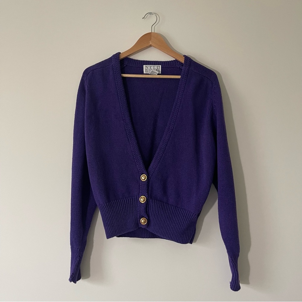 Deep Purple Knit Cardigan